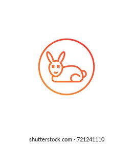 Rabbit  icon.gradient illustration isolated vector sign symbol