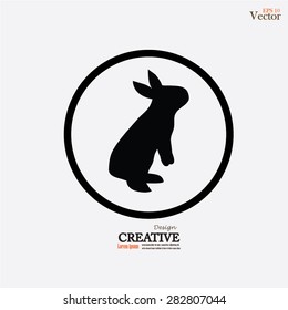rabbit icon.rabbit.vector illustration   