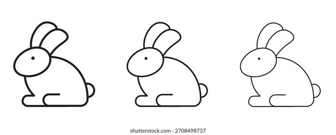Iconos de conejo. Colección de ícono de Vector perfecto de píxeles