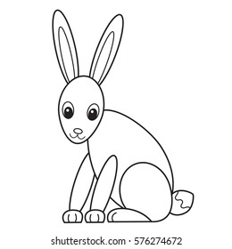 Rabbit, illustration children's coloring
