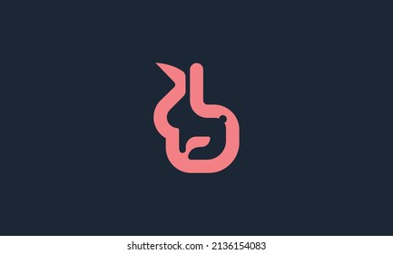 Rabbit Illustration. Easter Bunny Logotype Concept is very distinctive, simple and memorable. 