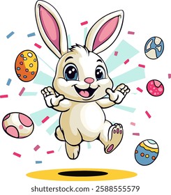 rabbit illustration for easter holiday
