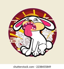 Ilustración de conejo para el logotipo de año nuevo, portátil, fondo