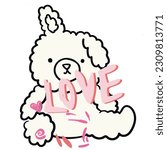rabbit illustration with slogan. Vector graphic design for t-shirt. cute animal drawing