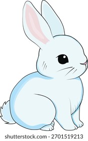 Archivo de Vector de la ilustración del conejo, un Vector de conejo, un dibujo animado del conejo