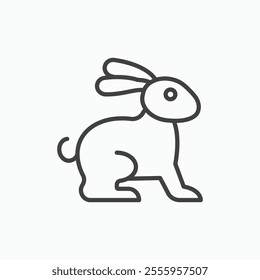 Rabbit isolated icon. vector illustration.