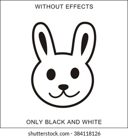 Rabbit. Isolated on white.