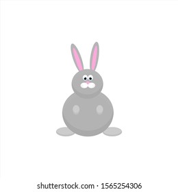 Rabbit isolated on a white background. vector. Decor element