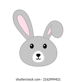 Rabbit isolated on white background. Vector illustration