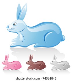 Rabbit isolated on a white background.