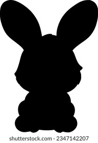 rabbit isolated vector silhouette icon