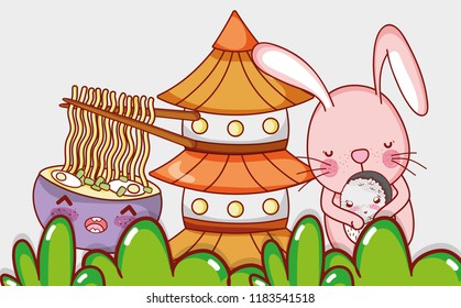 Rabbit and japanese food