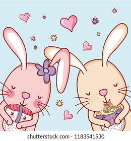 Rabbit and japanese food