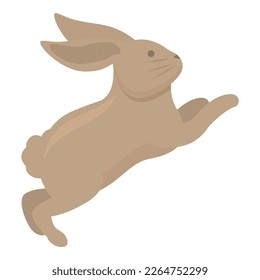 Rabbit jump icon cartoon vector. Cute animal. Rodent mammal