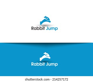 Rabbit Jump Web Icons and Vector Logo