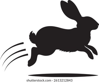 a rabbit jumping on white
