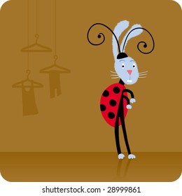 rabbit ladybird fur (vector)