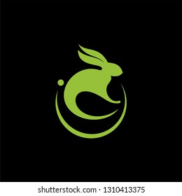 Rabbit and leaf logo