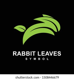 Rabbit Leaf Naturally Creative Vector Logo