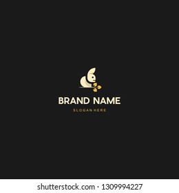 Rabbit Leaf Nature Animal Cute Creative Abstract Silhouette Business Logo