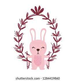 rabbit with leaves