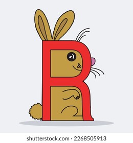Rabbit Letter Illustration And Vector