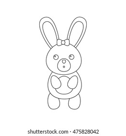 Rabbit line icon. Illustration for web and mobile design.