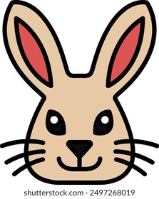 A rabbit in line icon style