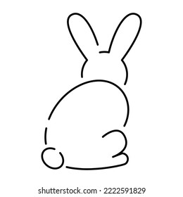 Rabbit line icon vector. 2023 rabbit new year. christmas. animal theme 