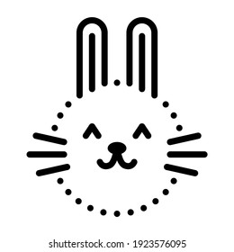 rabbit line icon.   Vector illustration. Isolated on white background. eps 10