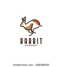 Rabbit Line Logo Design Template Inspiration - Vector