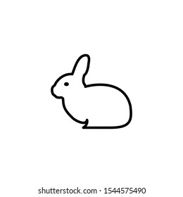 rabbit line logo icon design vector