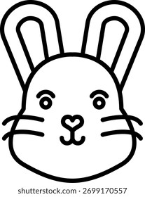 Kaninchenlinie, Vektorsymbol-Design
