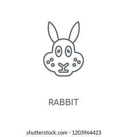 Rabbit linear icon. Rabbit concept stroke symbol design. Thin graphic elements vector illustration, outline pattern on a white background, eps 10.