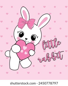 rabbit little cute love girl