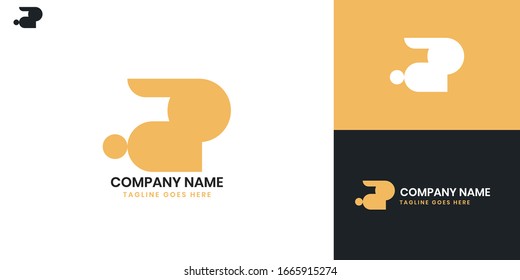 Rabbit Logo - All elements on this template are editable with vector software