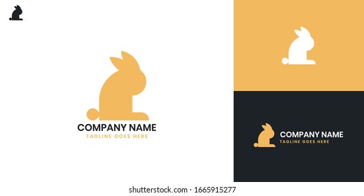 Rabbit Logo - All elements on this template are editable with vector software
