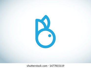 Rabbit Logo. Animal head icon. Vector geometric illustrations of wild life animal. Rabbit icon. Emblem