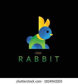 ウサギのロゴ 動物のロゴ 単純なロゴ アイコンロゴ デザインベクター画像 動物のロゴ キャラクターデザイン グラデーションの色 のベクター画像素材 ロイヤリティフリー Shutterstock
