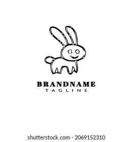 rabbit logo cartoon icon modern vector illustration