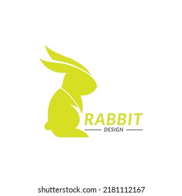  rabbit logo concept design vector template, animal simple logo template.