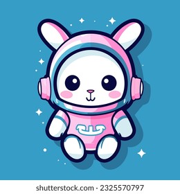 logotipo de conejo, logotipo de conejo lindo, logotipo de conejo astronómico