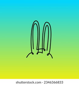 Rabbit logo design concept. Lined rabbit logo template. Animal monoline logo design