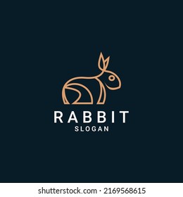 Rabbit logo design icon template