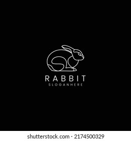 Rabbit logo design icon template