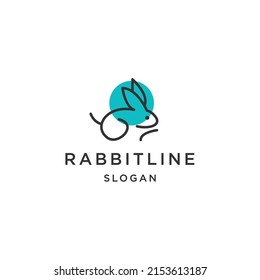 Rabbit logo design icon vector template