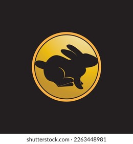 Kaninchen-Logo-Designvorlage Vektorsymbol 
