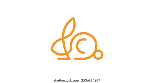 rabbit logo design, minimalist, line, abstract, logo design vector, symbol, icon, idea, creative.