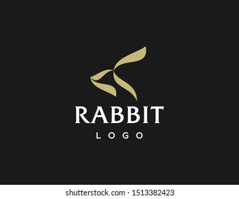 Rabbit logo design. Simple logo vector. Flat style symbol.