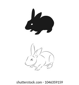 rabbit logo design template